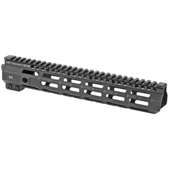 Midwest Industries Combat Rail, Handguard, 11.5 " Length, M-LOK, Includes 5-Slot Polymer Rail Section, Barrel Nut and Wrench, Fits AR-15, Black Anodized Finish MI-CRM11.5