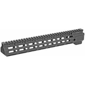 Midwest Industries Combat Rail, Handguard, 13.375" Length, M-LOK, Includes 5-Slot Polymer Rail Section, Barrel Nut and Wrench, Fits AR-15, Black Anodized Finish MI-CRM13.375