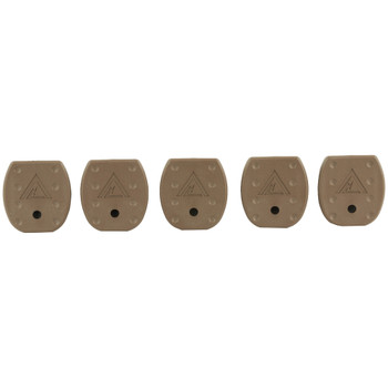 TangoDown Vickers Tactical Magazine Floor Plate, For Glock 9MM, 40S&W, 357Sig, 45GAP, Tan, Five Pack VTMFP-001BRN