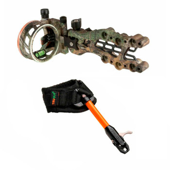 TRUGLO Carbon Hybrid 5-Pin Camo Bow Sight with Speed-Shot XS Archery Release (TG7515J+TG2510VB)