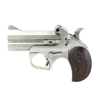 Bond Arms Century 2000, Derringer, 357 Magnum/38 Special, 3.5" Barrel, Steel, Stainless Finish, Rosewood Grips, Fixed Sights, 2 Rounds, With Trigger Guard BAC2K35738