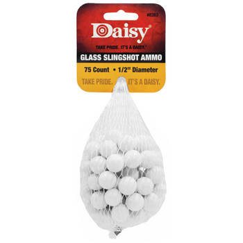 Daisy Powerline Glass Slingshot Ammo, 1/2" Glass Shot, 75 Per Bag 998383-506