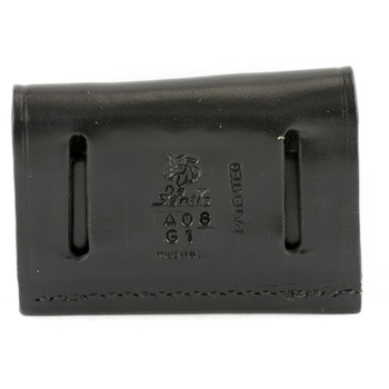 DeSantis Gunhide Cartridge Pouch 2X2X2, Holds 38/357 Cal, Black Leather A08BJG1Z0