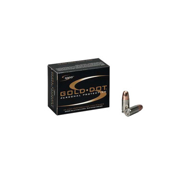 CCI Speer Gold Dot 9mm 124 Grain Hollow Point Ammo, 20 Round Box (23618)
