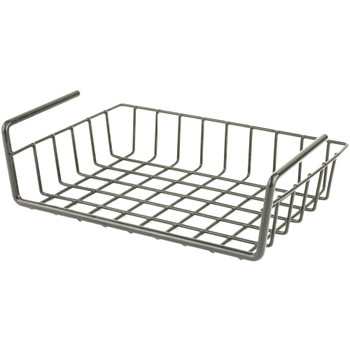 SnapSafe Hanging Shelf Basket, Holds 8.5 x 11 Documents, Black Finish, 12"W x 2.5"H x 9"D 76012