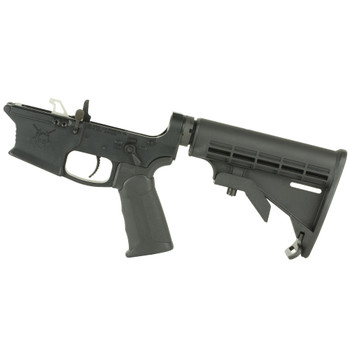 KE Arms KE-9, Complete Lower Receiver, Semi-automatic, 9MM, Black Finish, M4 Stock, Accepts Glock OEM and After Market Glock Style Magazines, KE Arms Match Trigger, Ambidextrous Safety Selector 1-50-01-064