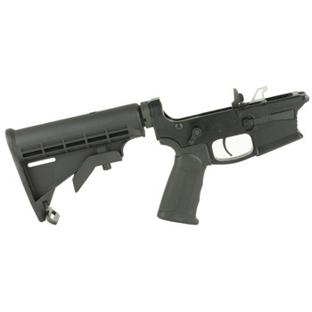 KE Arms KE-9, Complete Lower Receiver, Semi-automatic, 9MM, Black Finish, M4 Stock, Accepts Glock OEM and After Market Glock Style Magazines, KE Arms Match Trigger, Ambidextrous Safety Selector 1-50-01-064