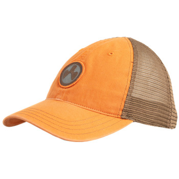 Magpul Industries Icon Patch Garment Washed Trucker Hat, Orange/Brown, One Size Fits Most MAG1105-812