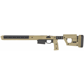 Magpul Industries Pro 700 Fixed Chassis, Fits Remington 700 Short Action, Fits Most Short Action AICS Pattern Magazines, Ambidextrous, Billet Aluminum/Magpul Polymer Material, Flat Dark Earth MAG997-FDE