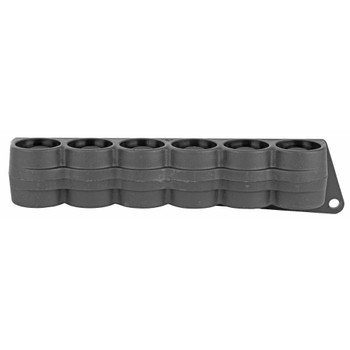 Mesa Tactical SureShell Carrier, 6-Shell Side Saddle, Fits Mossberg 500, 12 Gauge, On-gun shotshell carriers, Black Finish 94750