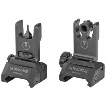 Ultradyne USA C2 Folding Front and Rear Sight Combo - Blade, Black UD11121