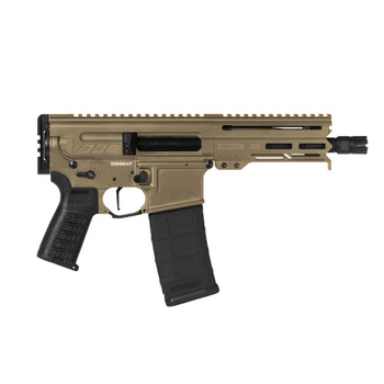 CMMG Dissent Mk4 5.56mm 6.5in 30rd Coyote Tan Semi-Automatic AR Pistol (55A938F-CT)