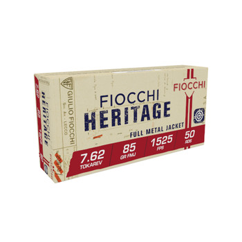 FIOCCHI Heritage 7.62 Tokarev 85Gr FMJ 1000rd Case Ammo (762TOK-CASE)