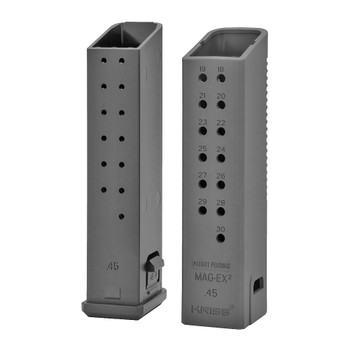 KRISS USA, Inc Magazine Extension, 45 ACP, +17 Rounds, Black, Fits Kriss VECTOR, 3 Pack KVA-MX2K45BL01