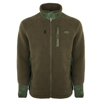 DRAKE Sherpa Olive/Dark Green Fleece Layering Jacket (DW2156-ODG)