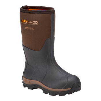 DRYSHOD Kids Haymaker Brown/Orange Boot (HAY-KD-BR)