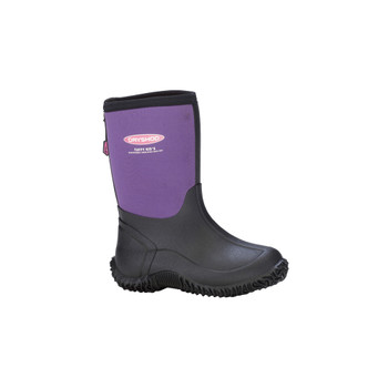 DRYSHOD Kids Girls Tuffy Black/Purple Boot (TUF-KD-PP)