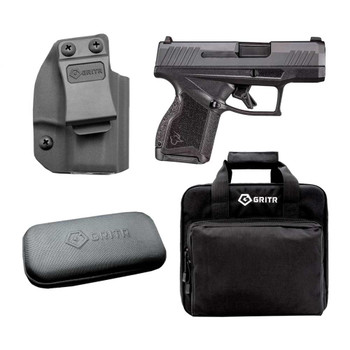 TAURUS GX4 9mm Luger Micro-Compact Pistol w/ GRITR IWB RH Holster, Gun Cleaning Kit & Soft Pistol Case