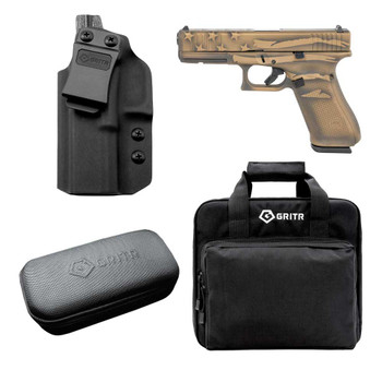 GLOCK G17 Gen5 9mm Luger Cerakote Pistol w/GRITR IWB LH Holster, Gun Cleaning Kit, Soft Case