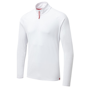 GILL Men's UV Tec Long Sleeve White Zip Tee (UV009W)