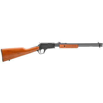 Rossi RP22, Pump, 22LR, 18" Barrel, Black, Wood Stock, Adjustable Sights, 15Rd RP22181WD