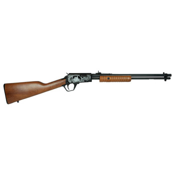 ROSSI GALLERY 22 LR 18in 15rd Black Hardwood Stock Father & Son Engraving Rifle (RP22181WD-EN16)