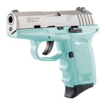 SCCY CPX-2 9mm 3.1in 10rd Stainless Steel/SCCY Blue Semi-Automatic Pistol (CPX-2-TTSB)