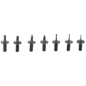 KNS Precision, Inc. Sight Pak, Fits AR-15/M16, Black Replacement Front Sight Posts - 3 square posts-(.034,.052,.072), 3 round dot posts- (.034,.052,.072), 1 V-notch and Inverted SIGHTPAK