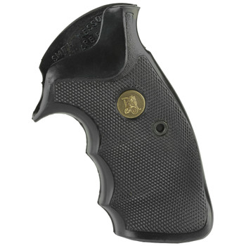 Pachmayr Grip, Gripper, Fits S&W K/L Frame Square Butt Open Backstrap, Black 03265