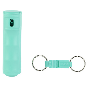 Sabre Pepper Gel with Quick Release Whistle Keychain, .54 Ounces, Mint, Matte Finish F15-MUSG-W2