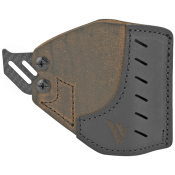 Versacarry Pocket Holster, Fist Small 1911 Pistols, Black and Distressed Brown Color, Water Buffalo Leather, w/ Kydex Retention Hooks, Ambidextrous PK22