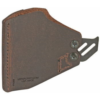 Versacarry Pocket Holster, Fits Most Single Stack and Sub-Compact Semi-Automatic Pistols, Black and Distressed Brown Color, Water Buffalo Leather, w/ Kydex Retention Hooks, Ambidextrous PK23