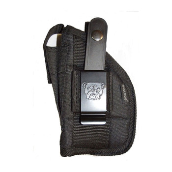 BULLDOG CASES Extreme Belt And Clip Black Ambi Holster Fits Compact Autos with 2 1/2"-3 3/4" Barrels with Laser/Light (FSN-19C)
