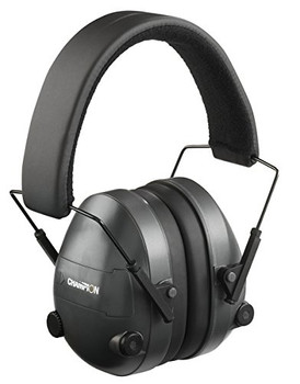 Champion Traps & Targets Earmuffs, Electronic, 25dB NRR, Plastic, Black 40974