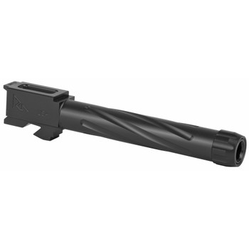 Rival Arms Match Grade Drop-In Threaded Barrel For Gen 3/4 Glock 22, Converts to 9MM, 1:10" twist, Black Physical Vapor Deposition (PVD) Finish RA-RA20G412A