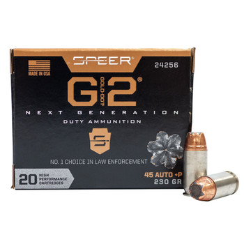 SPEER Gold Dot G2 45 Auto +P 230gr 20/Box Handgun Ammo (24256)