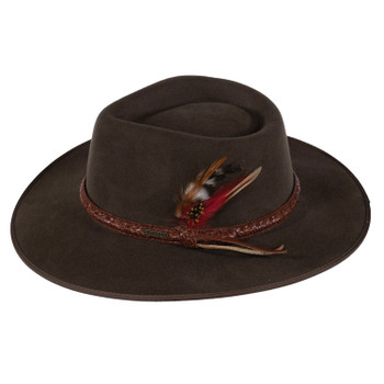 OUTBACK TRADING Santa Fe Wool Khaki Hat (1109-KKI)