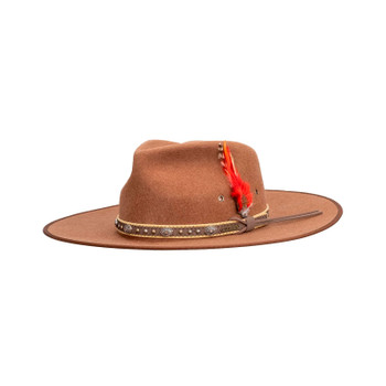 OUTBACK TRADING Swan Wool Heather Brown Hat (1114-HTN)