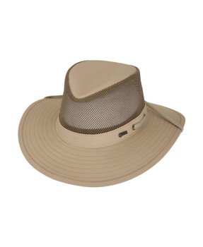 OUTBACK TRADING Men's River Guide with Mesh II Sand Hat (14726-SND)