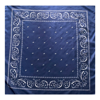 WYOMING TRADERS Bandana Navy Regular Silk Scarf (BN)