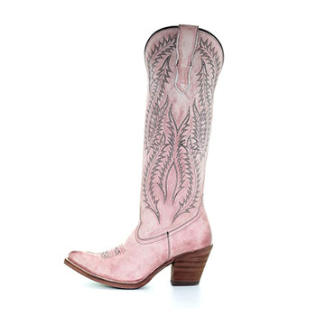 CORRAL Women's Rose Embroidery Tall Top Boots (E1447)