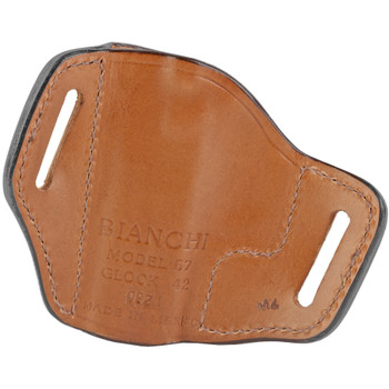 Bianchi Model #57 Remedy Open Top Leather Holster, Fits Glock 42, Tan, Right Hand 23948