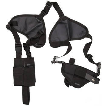 Bulldog Cases Deluxe Pro Shoulder Holster, Fits Large Revolver With 2.5" Barrel, Ambidextrous, Black WSHD 2