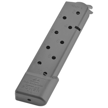 CMC Products Magazine, Power Mag, 45ACP, 10 Rounds, Fits 1911, Steel, Black M-PM-45FS10-B