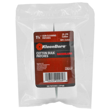 Kleen-Bore SuperShooter, Cotton Patch, 22/270Cal, 500 Pack CP16B