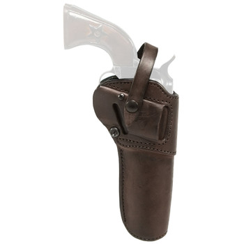 Tagua TX-Revolver, Thumbreak Revolver Holster, Leather, Brown, Fits Single Action Revolvers 7.5", Ambidextrous TX-REV-OWB-TB-3017