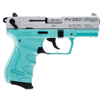 WALTHER PK380 Handgun Angel Blue .380ACP 3.66in Barrel 1x 8rd Magazine Handgun (5050325)