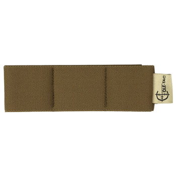 Cole-TAC Elastic Organizer, 3-Cell, Velcro Loop Backing, Coyote Brown EE3003