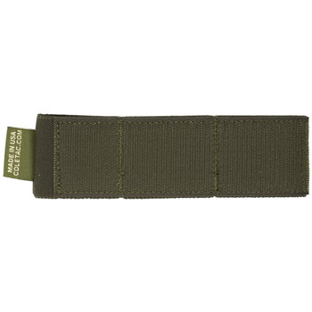 Cole-TAC Elastic Organizer, 3-Cell, Velcro Loop Backing, Ranger Green EE3004