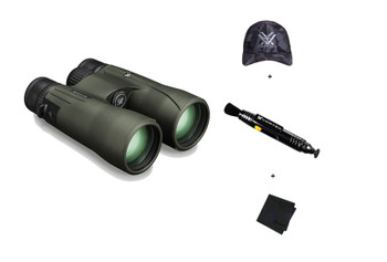 VORTEX Viper HD 10x50mm Binocular with Lens Cleaning Pen, Logo Black Camo Hat and Microfiber Cleaning Cloth